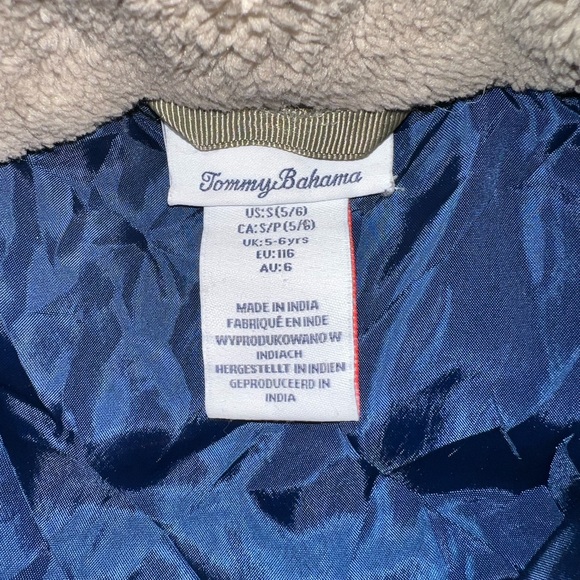 Kids Tommy Bahama Fleece Jacket | Size Small 5/6 - Picture 6 of 7